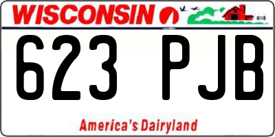 WI license plate 623PJB