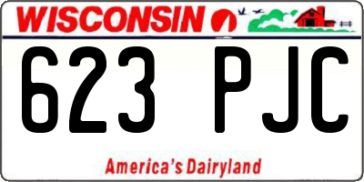 WI license plate 623PJC
