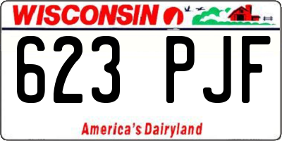 WI license plate 623PJF