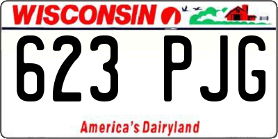 WI license plate 623PJG