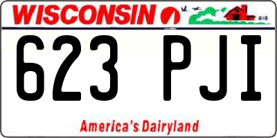 WI license plate 623PJI