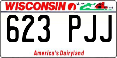 WI license plate 623PJJ