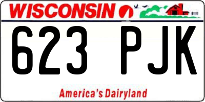 WI license plate 623PJK