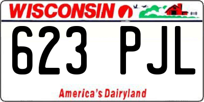 WI license plate 623PJL