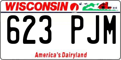WI license plate 623PJM