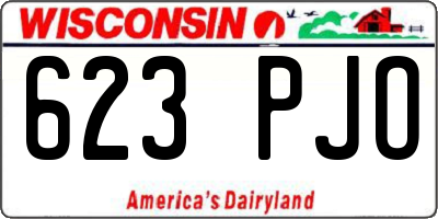 WI license plate 623PJO