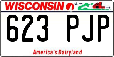 WI license plate 623PJP