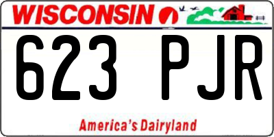 WI license plate 623PJR