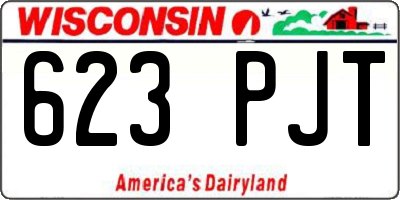 WI license plate 623PJT