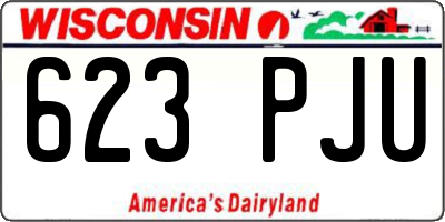 WI license plate 623PJU