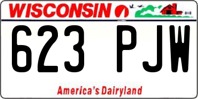 WI license plate 623PJW
