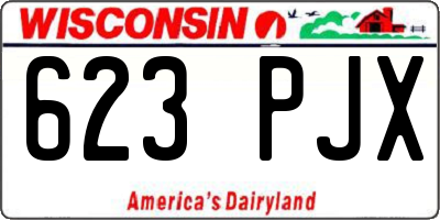 WI license plate 623PJX