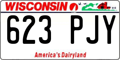 WI license plate 623PJY