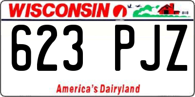 WI license plate 623PJZ