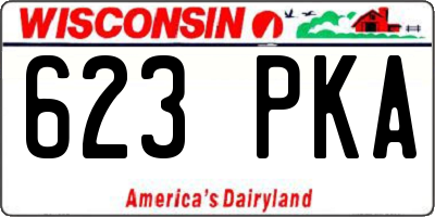 WI license plate 623PKA