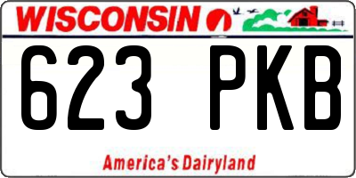 WI license plate 623PKB