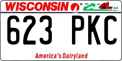 WI license plate 623PKC