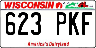 WI license plate 623PKF