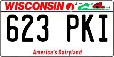 WI license plate 623PKI