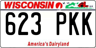 WI license plate 623PKK