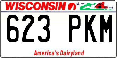 WI license plate 623PKM