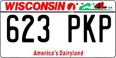 WI license plate 623PKP