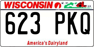 WI license plate 623PKQ