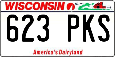 WI license plate 623PKS