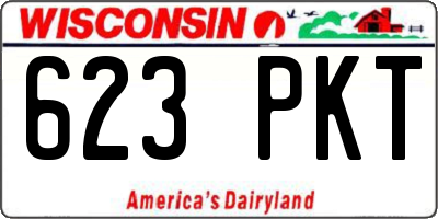 WI license plate 623PKT