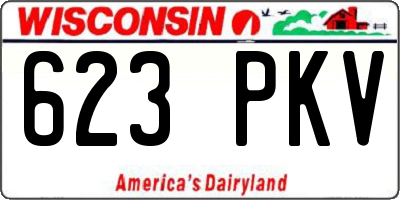 WI license plate 623PKV