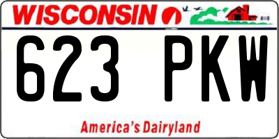 WI license plate 623PKW