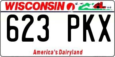 WI license plate 623PKX