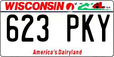 WI license plate 623PKY
