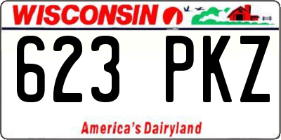 WI license plate 623PKZ
