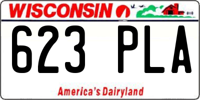 WI license plate 623PLA