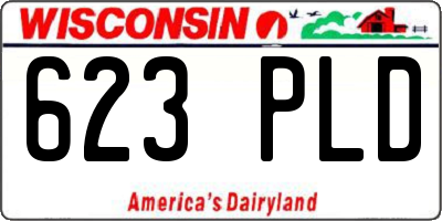 WI license plate 623PLD