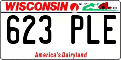 WI license plate 623PLE
