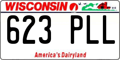 WI license plate 623PLL