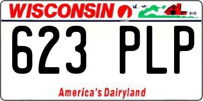 WI license plate 623PLP