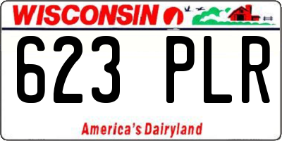 WI license plate 623PLR