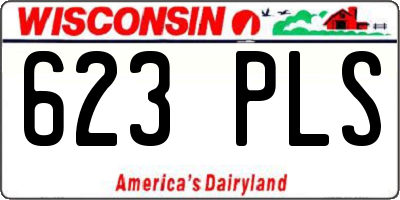 WI license plate 623PLS