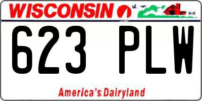 WI license plate 623PLW