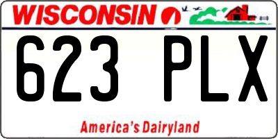 WI license plate 623PLX
