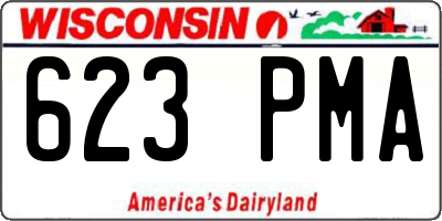 WI license plate 623PMA