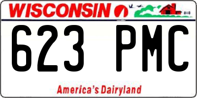 WI license plate 623PMC
