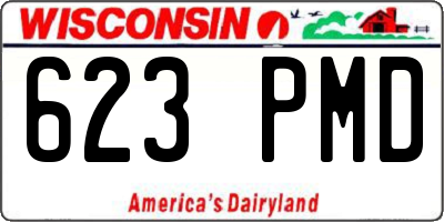 WI license plate 623PMD