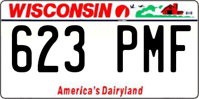 WI license plate 623PMF