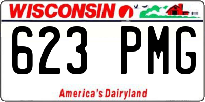 WI license plate 623PMG