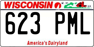 WI license plate 623PML