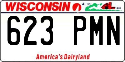 WI license plate 623PMN